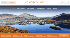 Desktop Screenshot of coastandcountryhotels.com